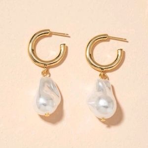 Faux Pearl Drop Earrings
